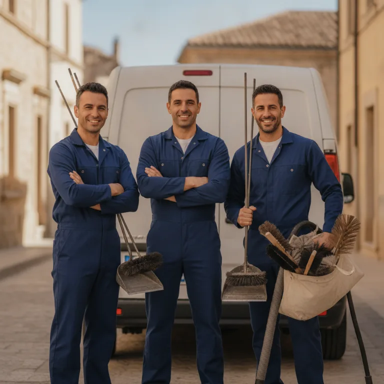 Deshollinador equipo en Villaverde